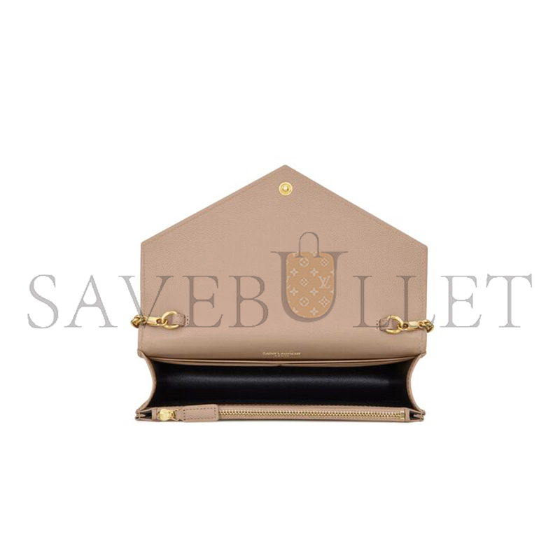 YSL CASSANDRE ENVELOPE CHAIN WALLET IN GRAIN DE POUDRE LEATHER 742920BOW012721 (19*12.5*3.5cm) YSL CASSANDRE ENVELOPE CHAIN WALLET IN GRAIN DE POUDRE LEATHER 742920BOW012721 (19*12.5*3.5cm)