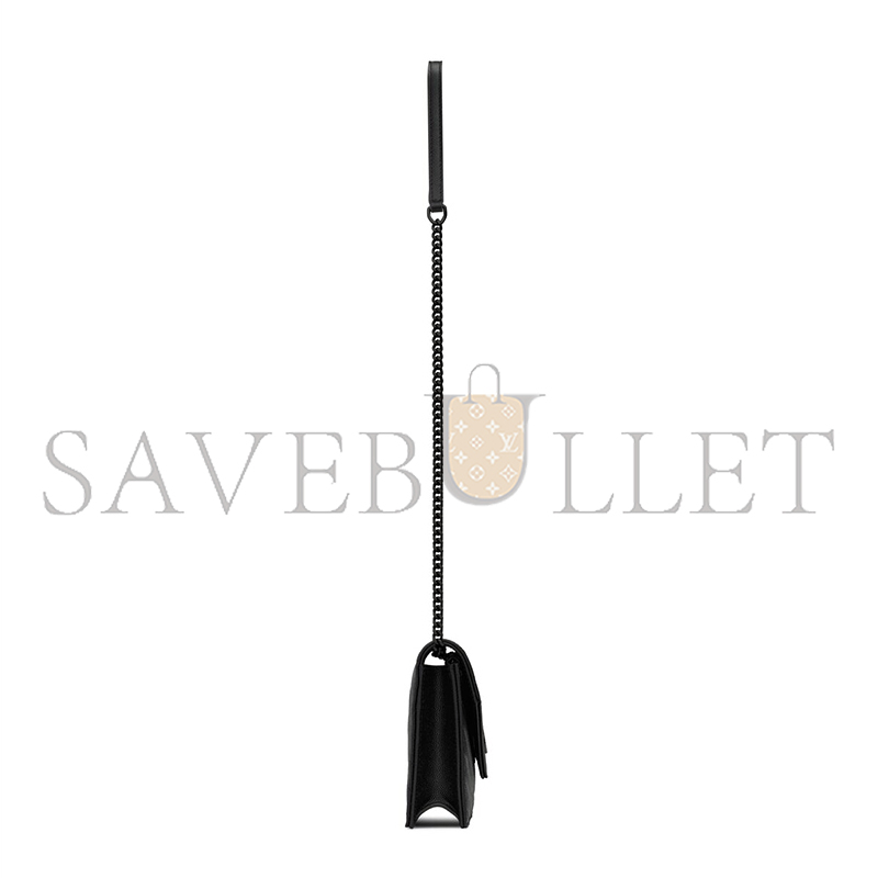 YSL CASSANDRE ENVELOPE CHAIN WALLET IN GRAIN DE POUDRE LEATHER 742920BOW081000 (19*12.5*3.5cm)
