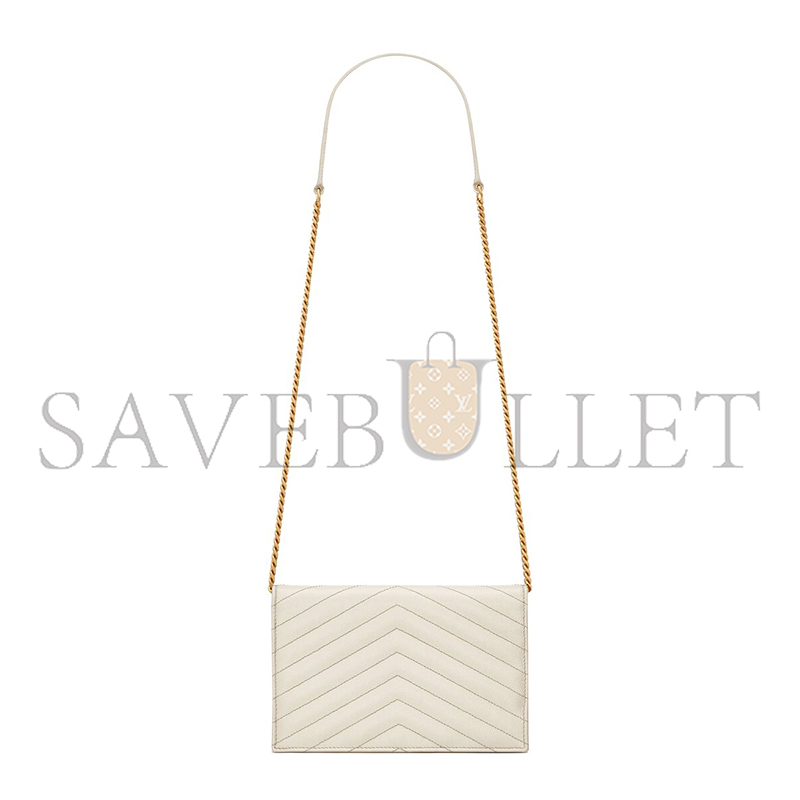 YSL CASSANDRE ENVELOPE CHAIN WALLET IN GRAIN DE POUDRE LEATHER 742920BOW019207 (19*12.5*3.5cm) YSL CASSANDRE ENVELOPE CHAIN WALLET IN GRAIN DE POUDRE LEATHER 742920BOW019207 (19*12.5*3.5cm)