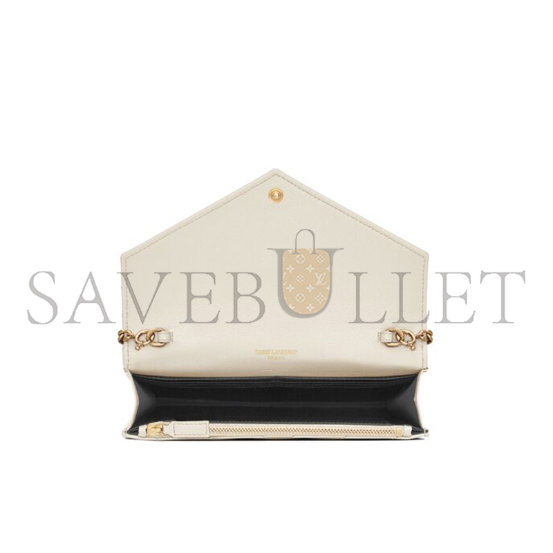 YSL CASSANDRE ENVELOPE CHAIN WALLET IN GRAIN DE POUDRE LEATHER 742920BOW019207 (19*12.5*3.5cm) YSL CASSANDRE ENVELOPE CHAIN WALLET IN GRAIN DE POUDRE LEATHER 742920BOW019207 (19*12.5*3.5cm)